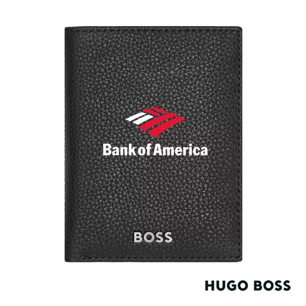 Hugo Boss® Classic Grained Folding Card Holder - Black