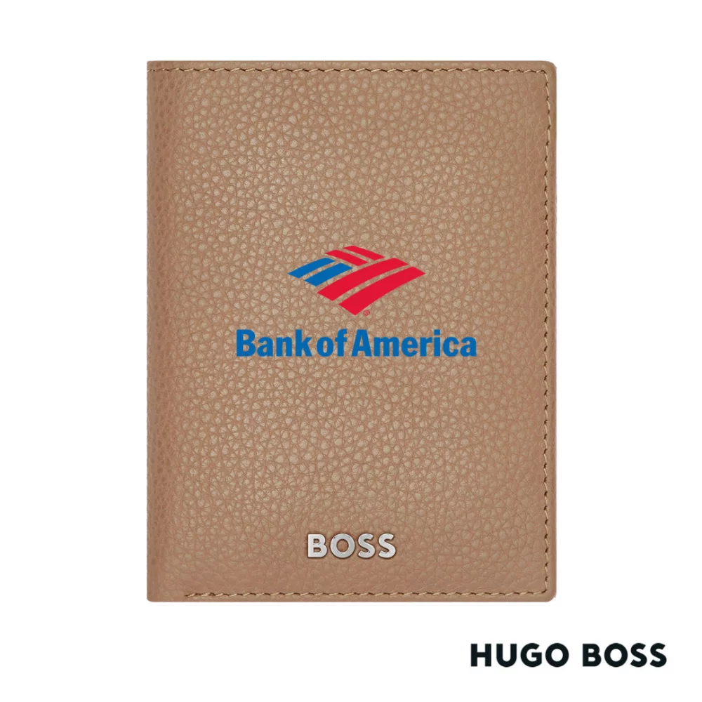Hugo Boss® Classic Grained Folding Card Holder - Camel