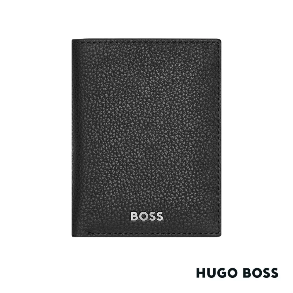 Hugo Boss® Classic Grained Trifold Card Holder - Black