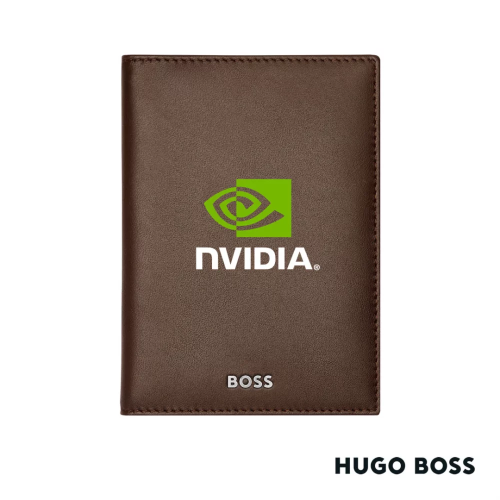 Hugo Boss® Classic Smooth Passport Holder - Brown