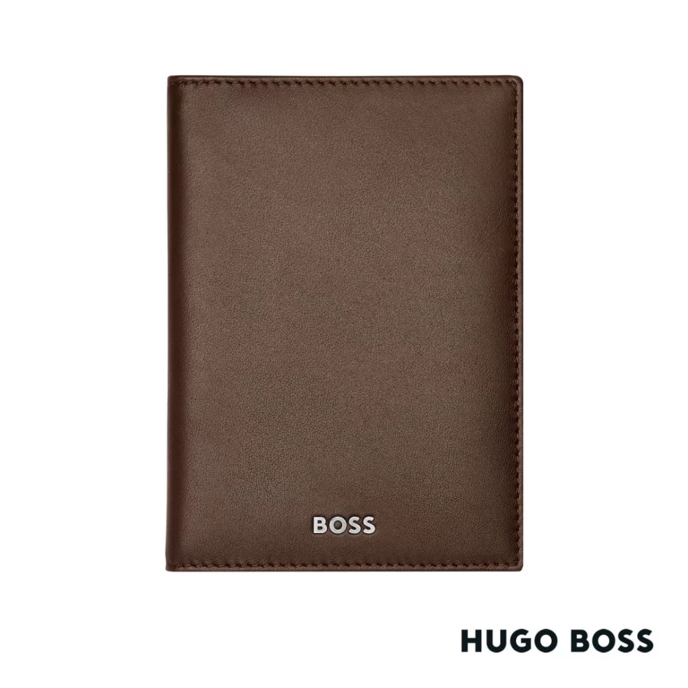Hugo Boss® Classic Smooth Passport Holder - Brown