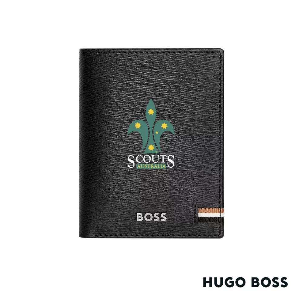 Hugo Boss® Iconic Trifold Card Holder - Black