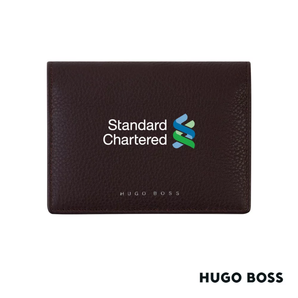 Hugo Boss® Storyline Card Holder - Burgundy