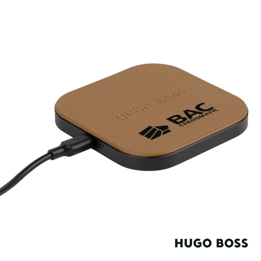 Chargeur sans fil emblématique Hugo Boss® - Camel