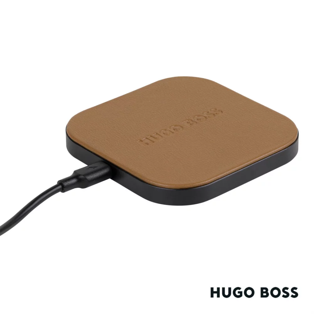 Chargeur sans fil emblématique Hugo Boss® - Camel