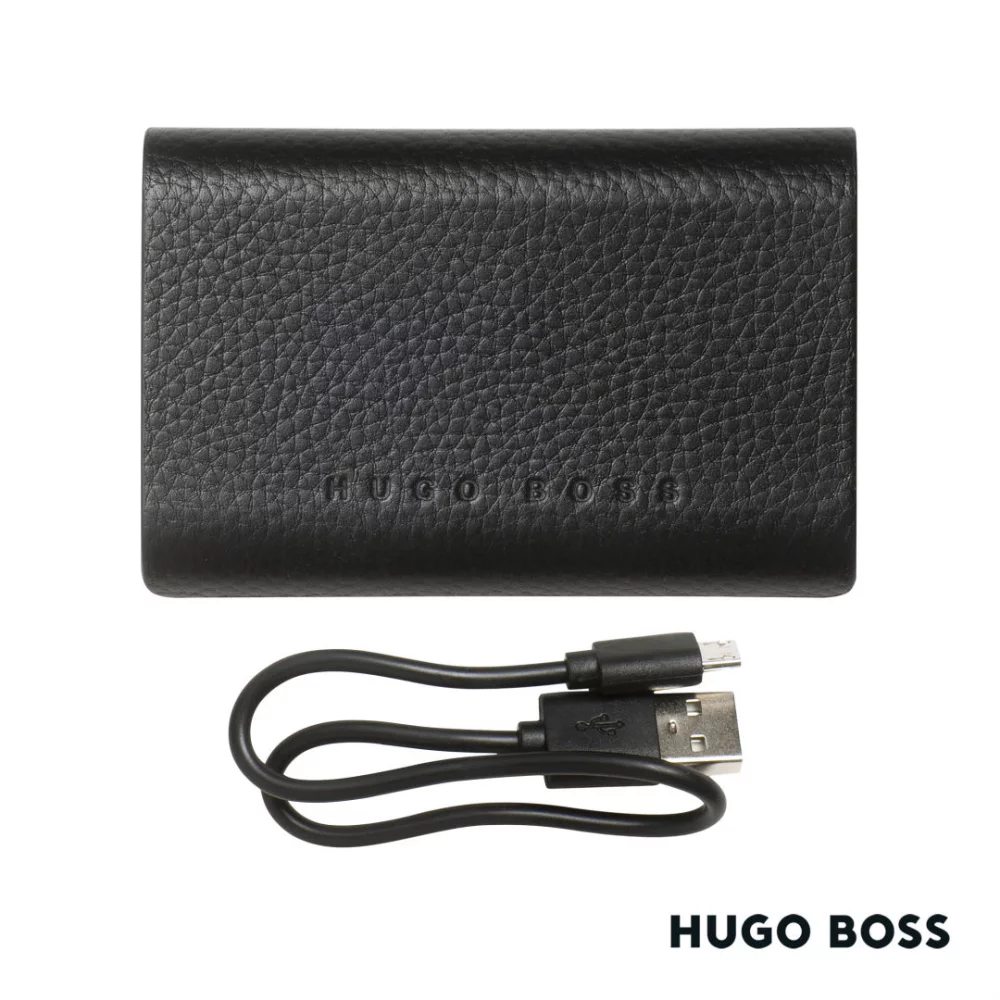 Hugo Boss® Storyline Card Holder & Power Bank - Black