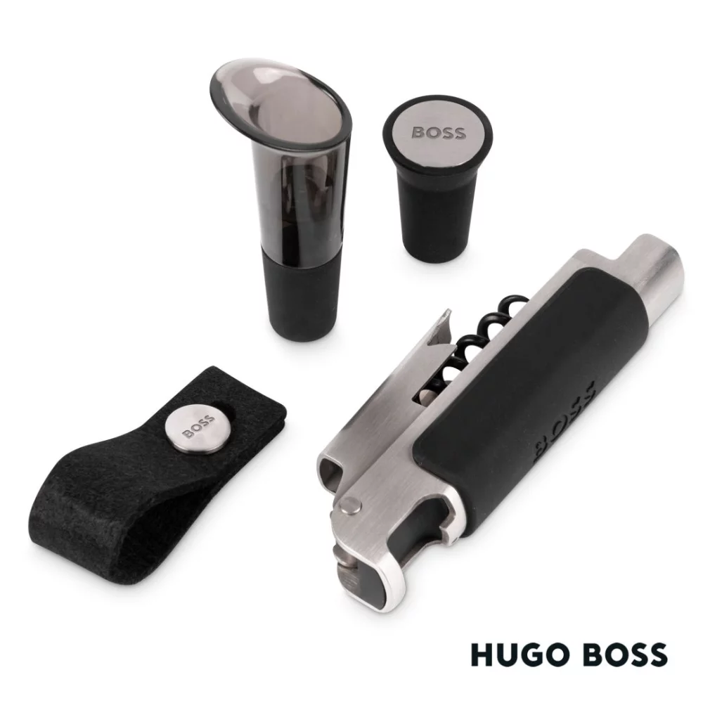 Ensemble de vin emblématique Hugo Boss® - Noir
