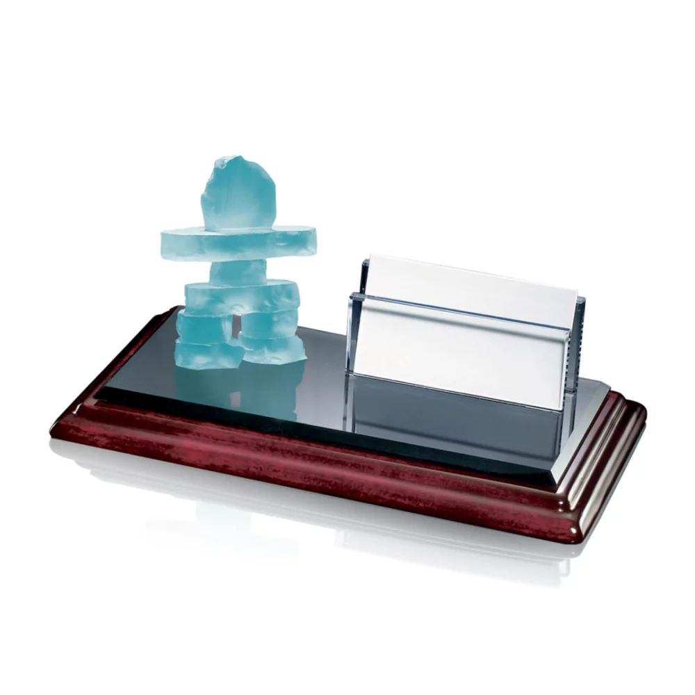 Inukshuk Card Holder - Rosewood Base