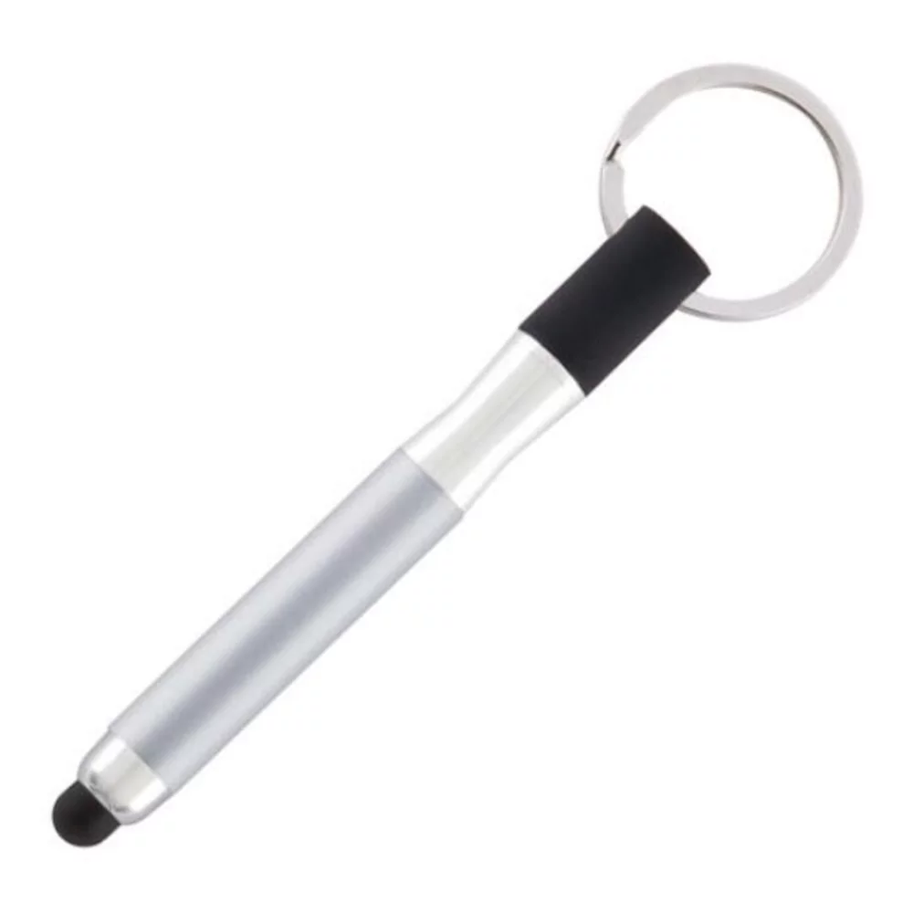 Houston Keychain/Stylus/Pen - Silver