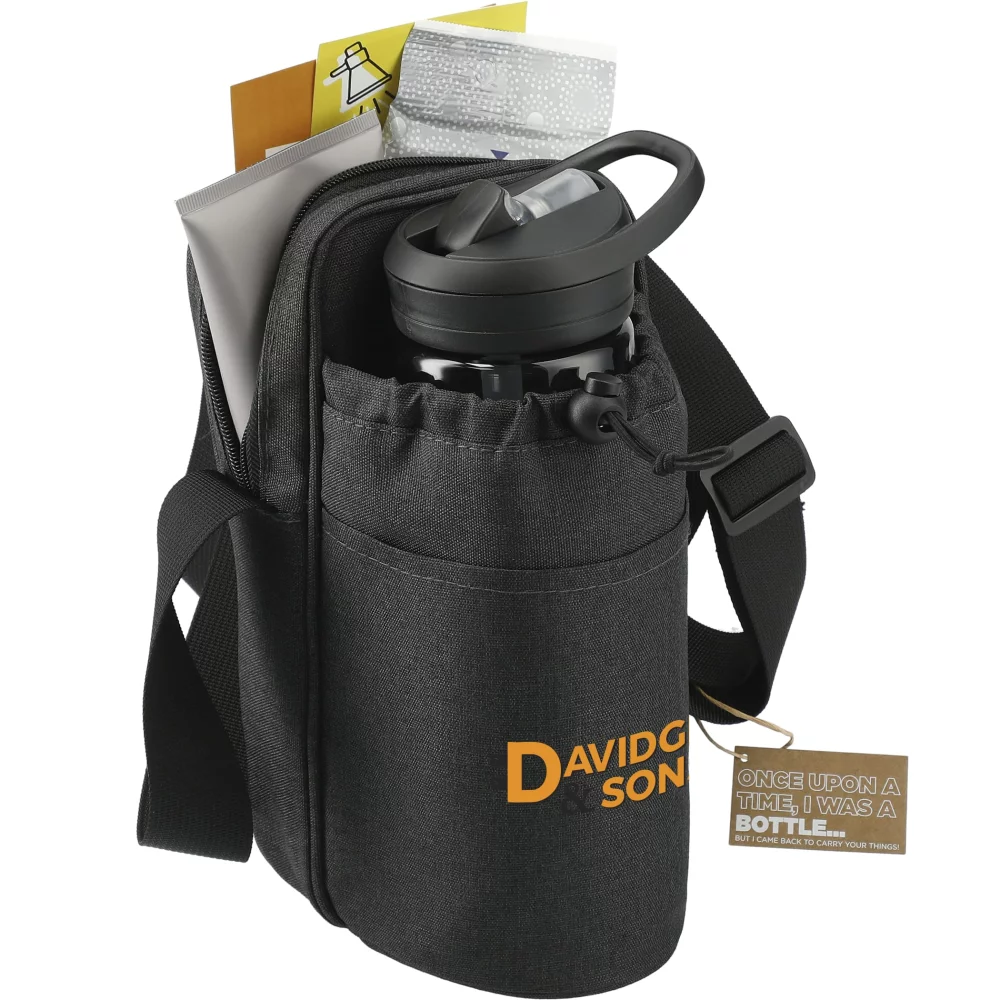 Traver RPET Adjustable Bottle Sling Cooler w/Pouch