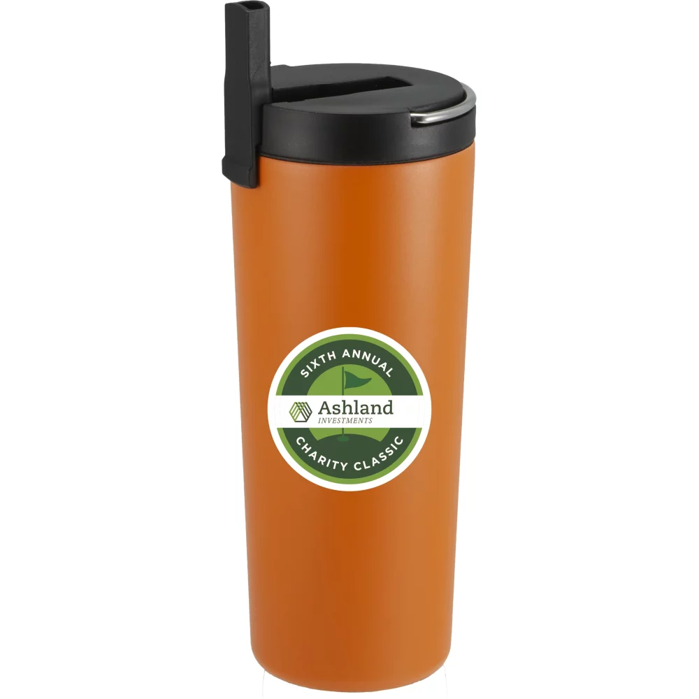 Thor Copper Insulated Tumbler 24oz Flip Straw Lid