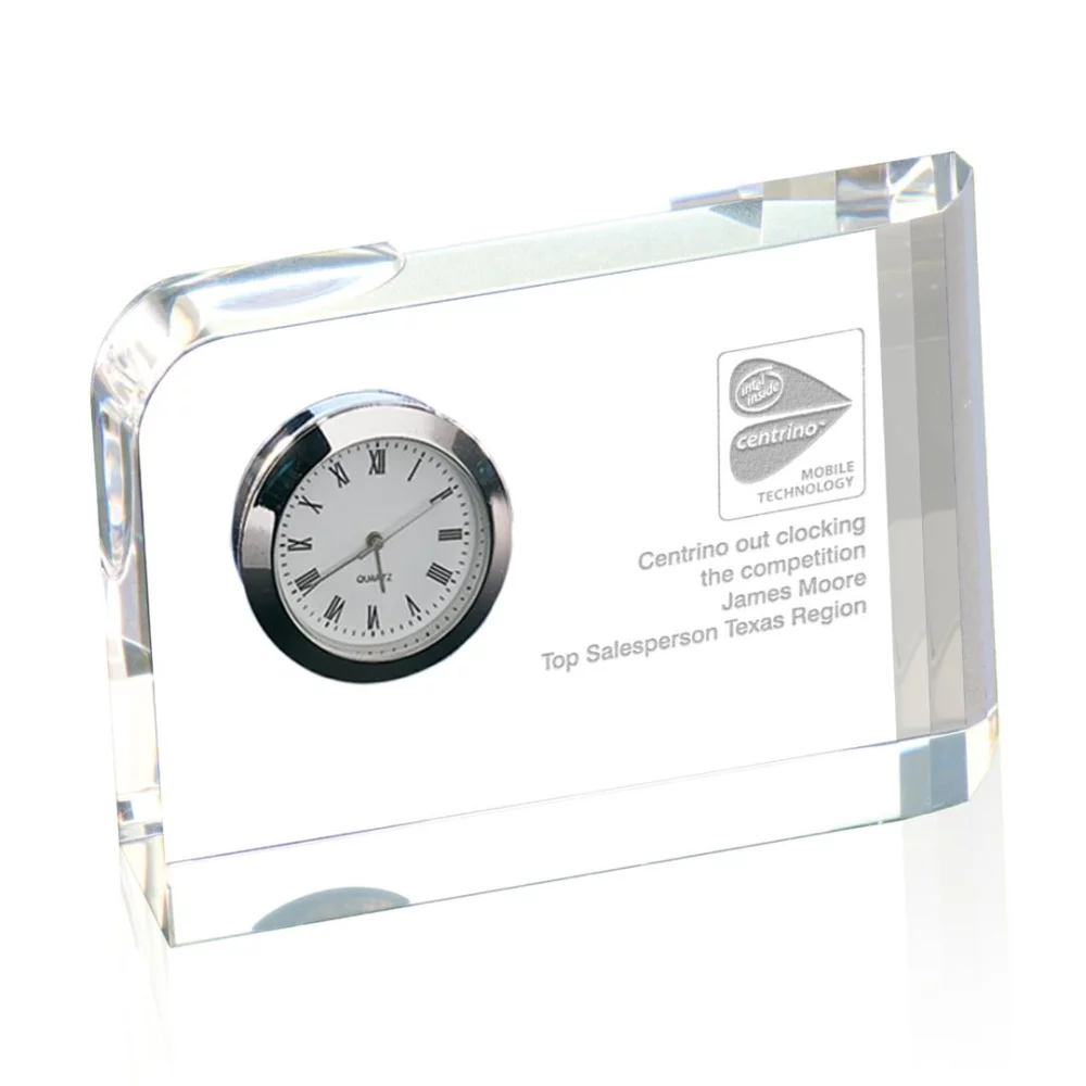 Horloge en opale - Optique 3½"x2½"