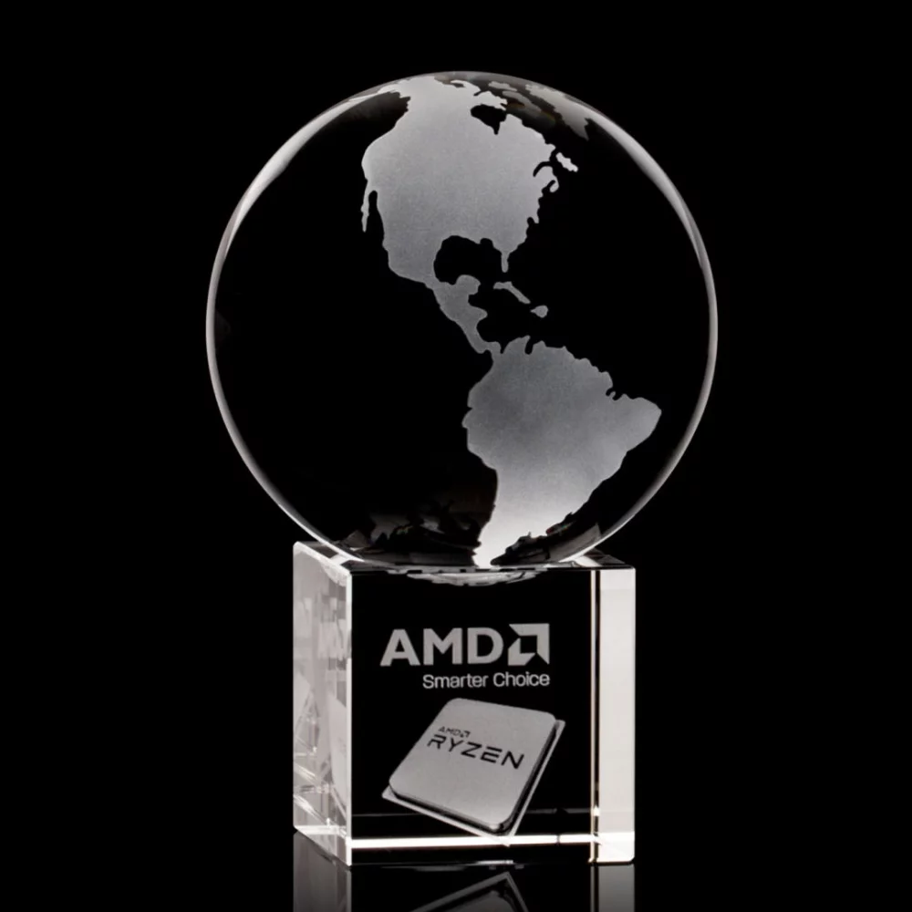 Globe sur Cube (3D) - Optique 6" de diam.