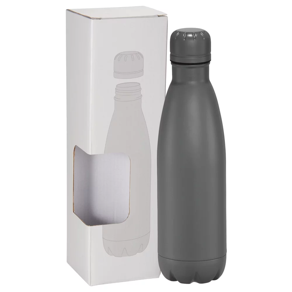Bouteille isolée sous vide en cuivre avec boîte à fenêtre