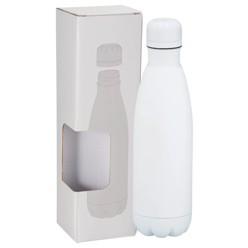 Bouteille isolée sous vide en cuivre avec boîte à fenêtre