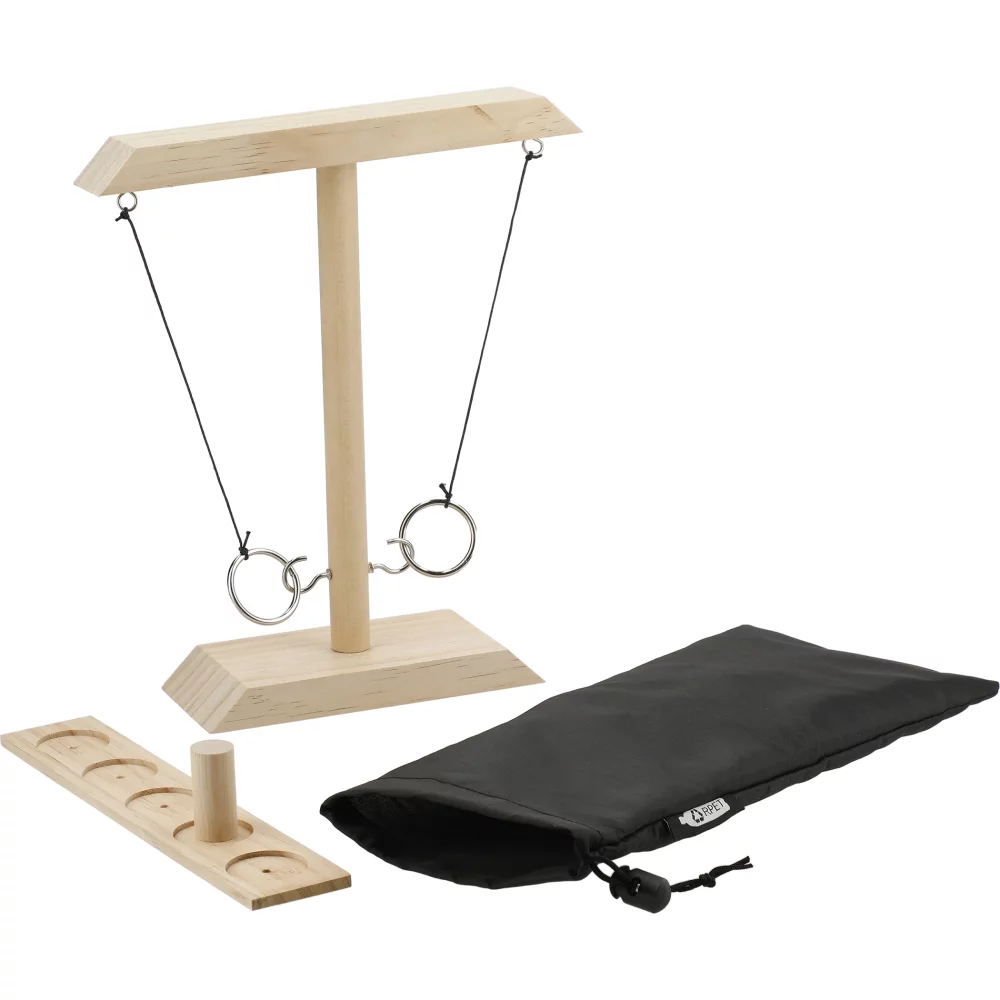Jeu de lancer d'anneaux en bois