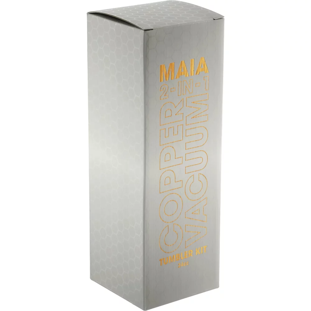 Ensemble de gobelet isotherme Maia 2-en-1 en cuivre de 24 oz