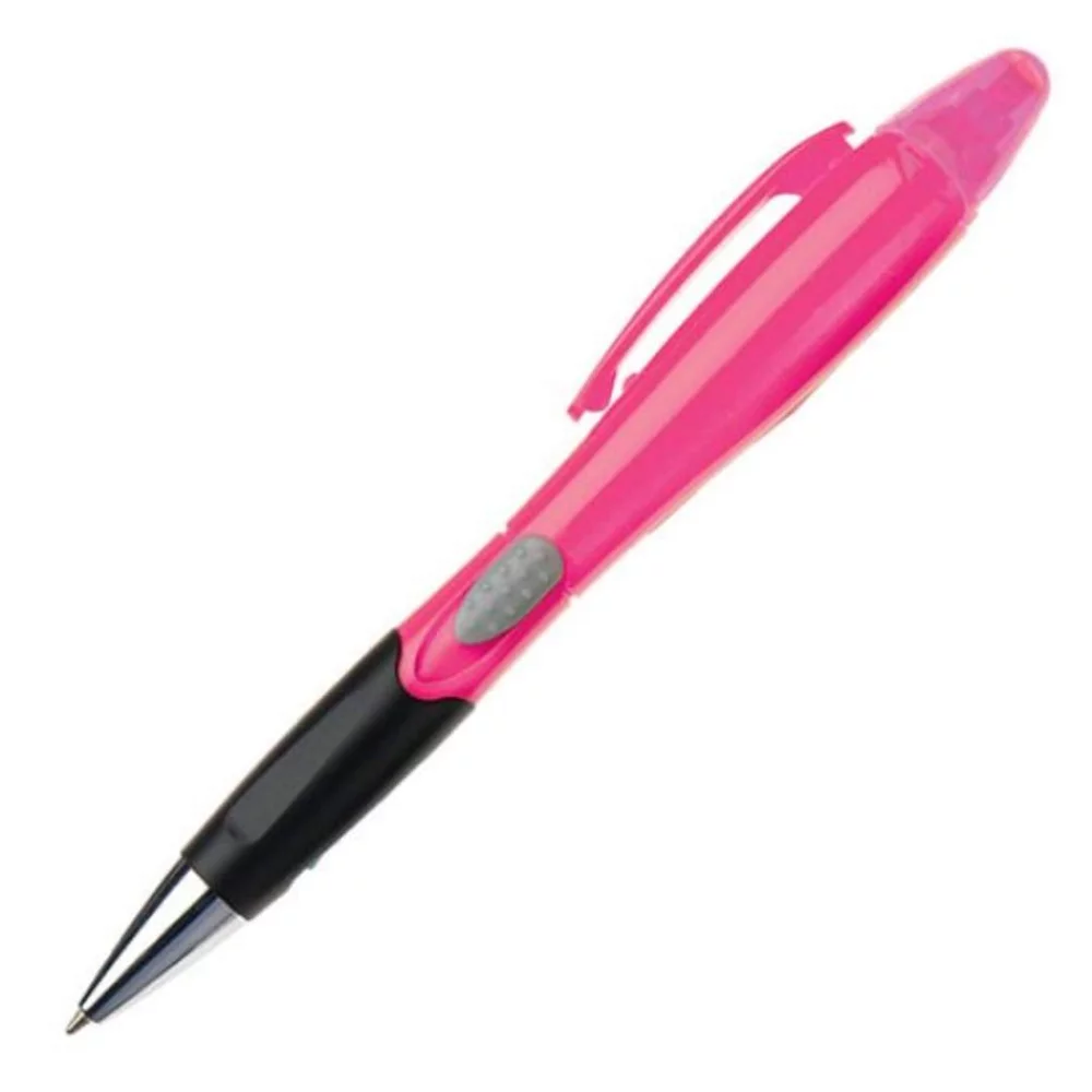 Stylo bille/surligneur Champion - Rose