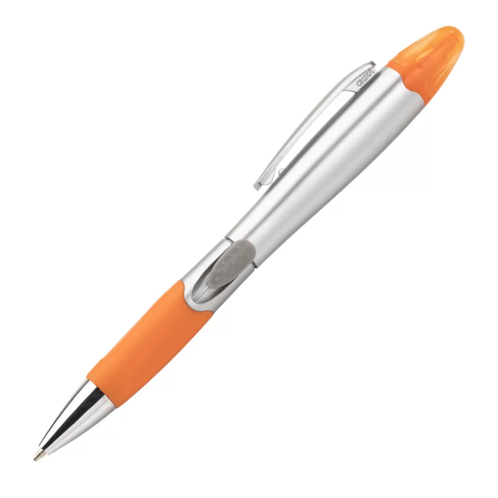 Stylo/surligneur Champion en argent - orange