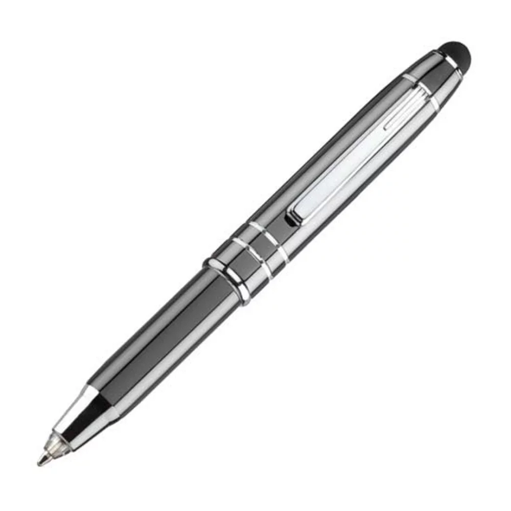 Stylo à pointe métallique rétractable - Gris anthracite