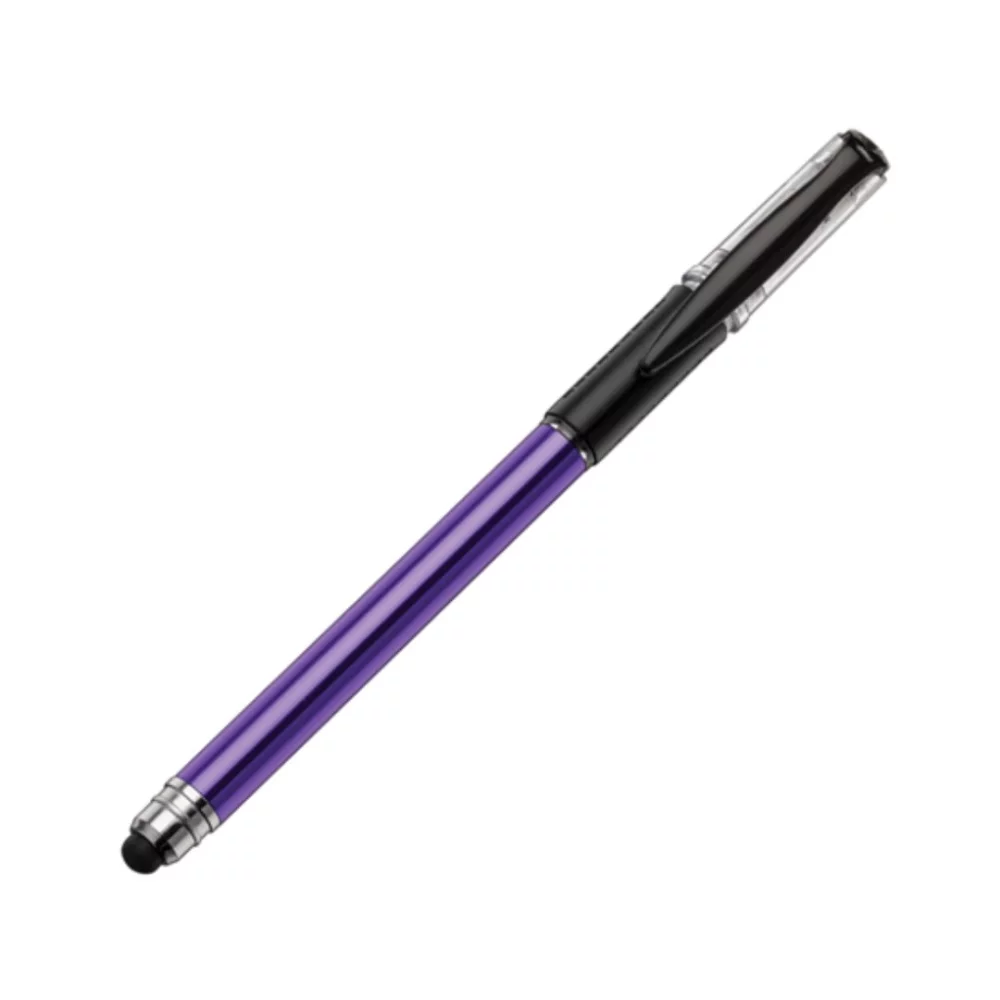 Stylo à gel en métal avec stylet - Violet