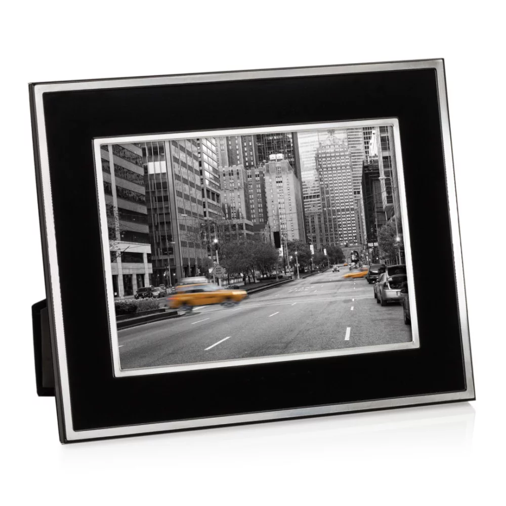 Cadre Grenade - Noir/Argent 4"x6"