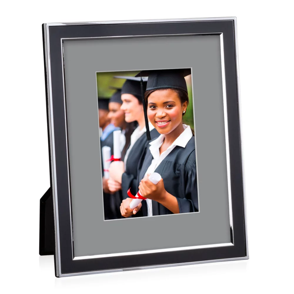 Cadre Rhea - Noir/Teal Gris 5"x7"