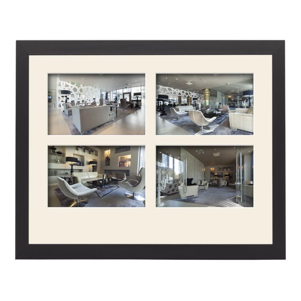 Cadre photo Dunmore 4 - Noir/Crème