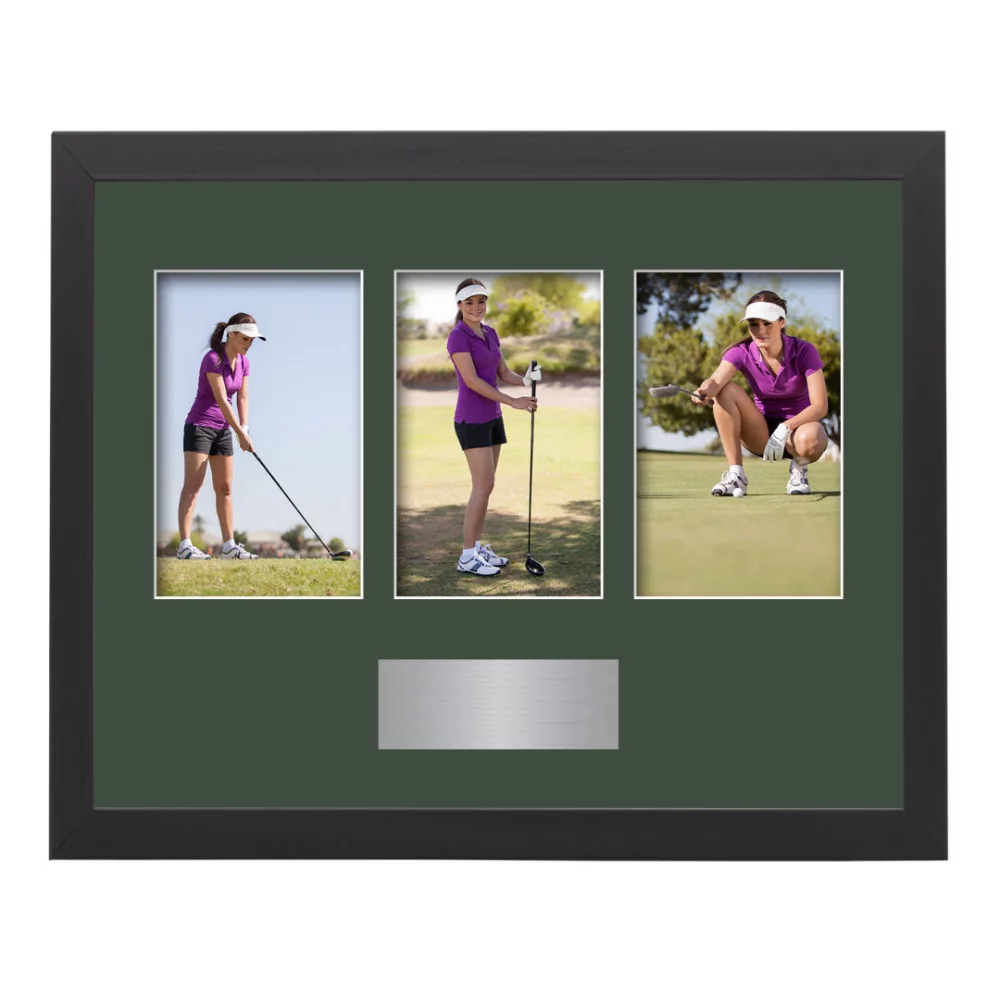 Cadre photo Enrica 3 - Noir/Vert Forêt