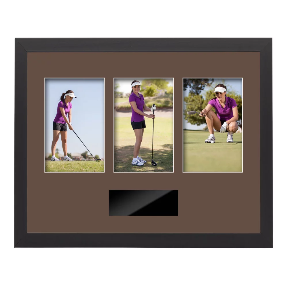 Cadre photo Enrica 3 - Noir/Châtaigne