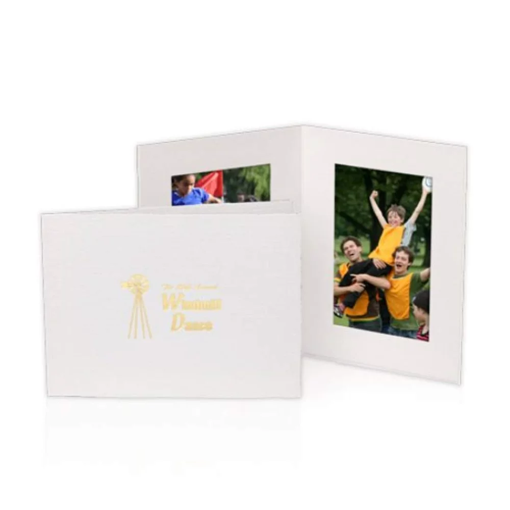 Perkins Double Folder - 5"x7" Blanc Horizontal