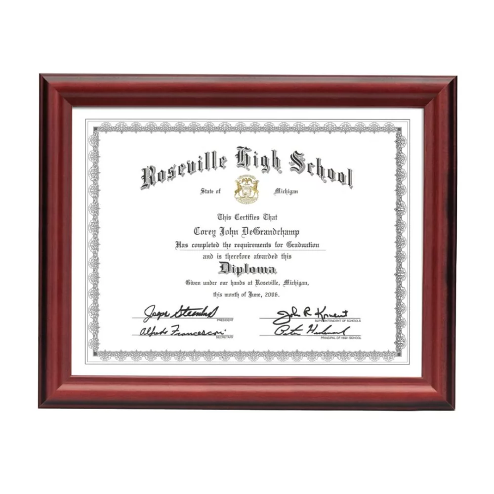 Bedworth Certificate Frame - Cherry/Black 8½"x11"