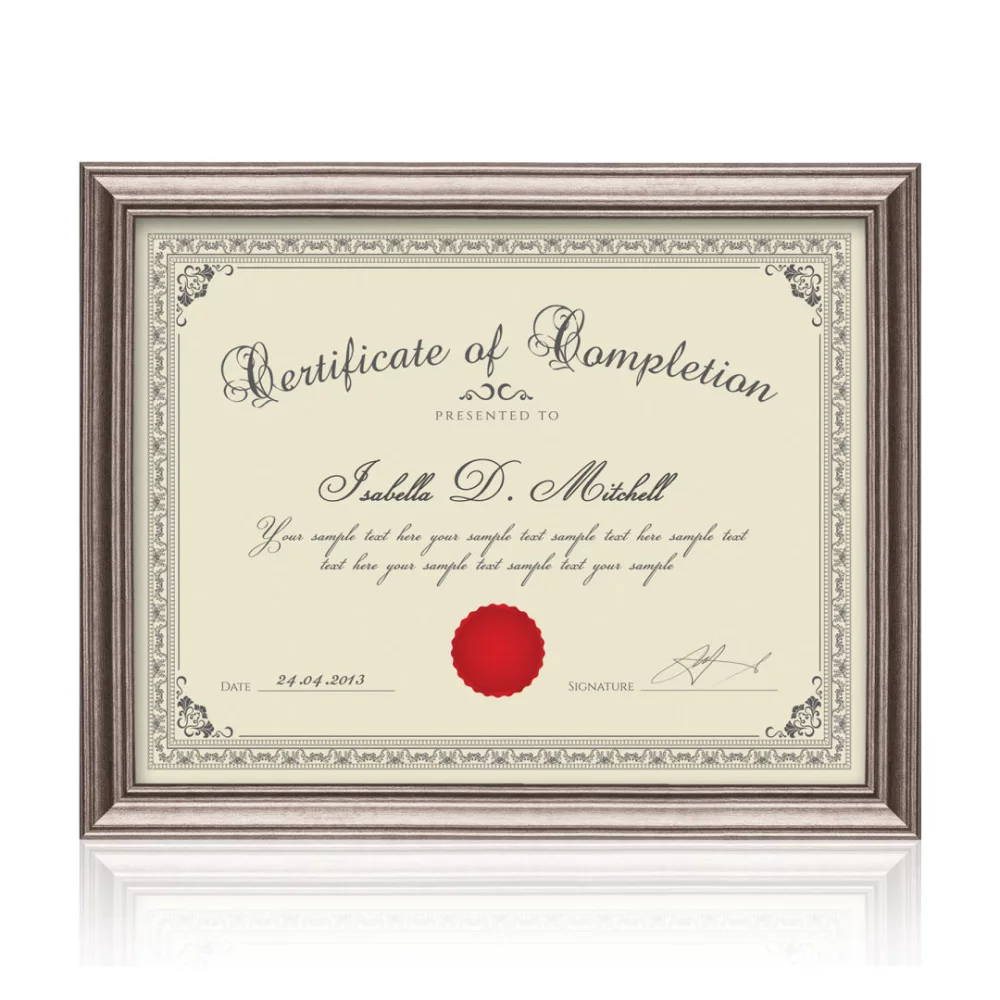 Ellison Certificate Frame - Gun Metal 8½x11"