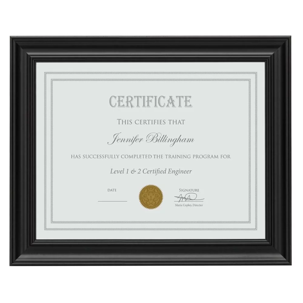 Marylebone Certificate Frame - Black 8½"x11"