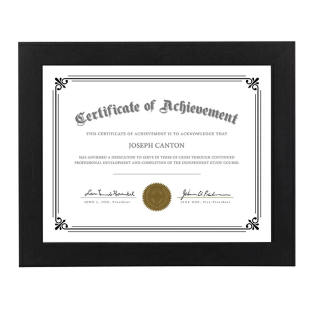 Dodge Certificate Frame - Black 8½"x11"