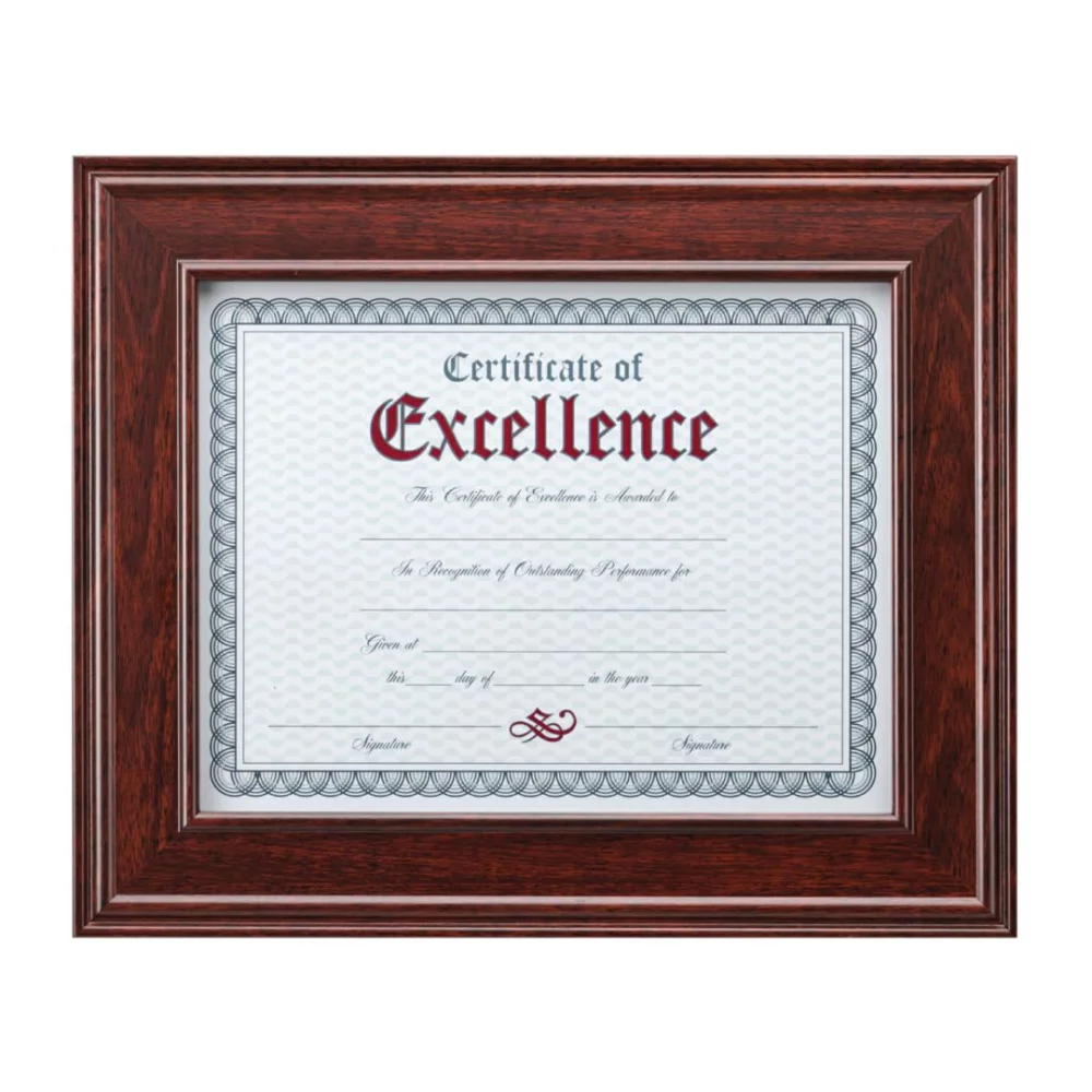Accolade Certificate Frame - Mahogany 8½"x11"
