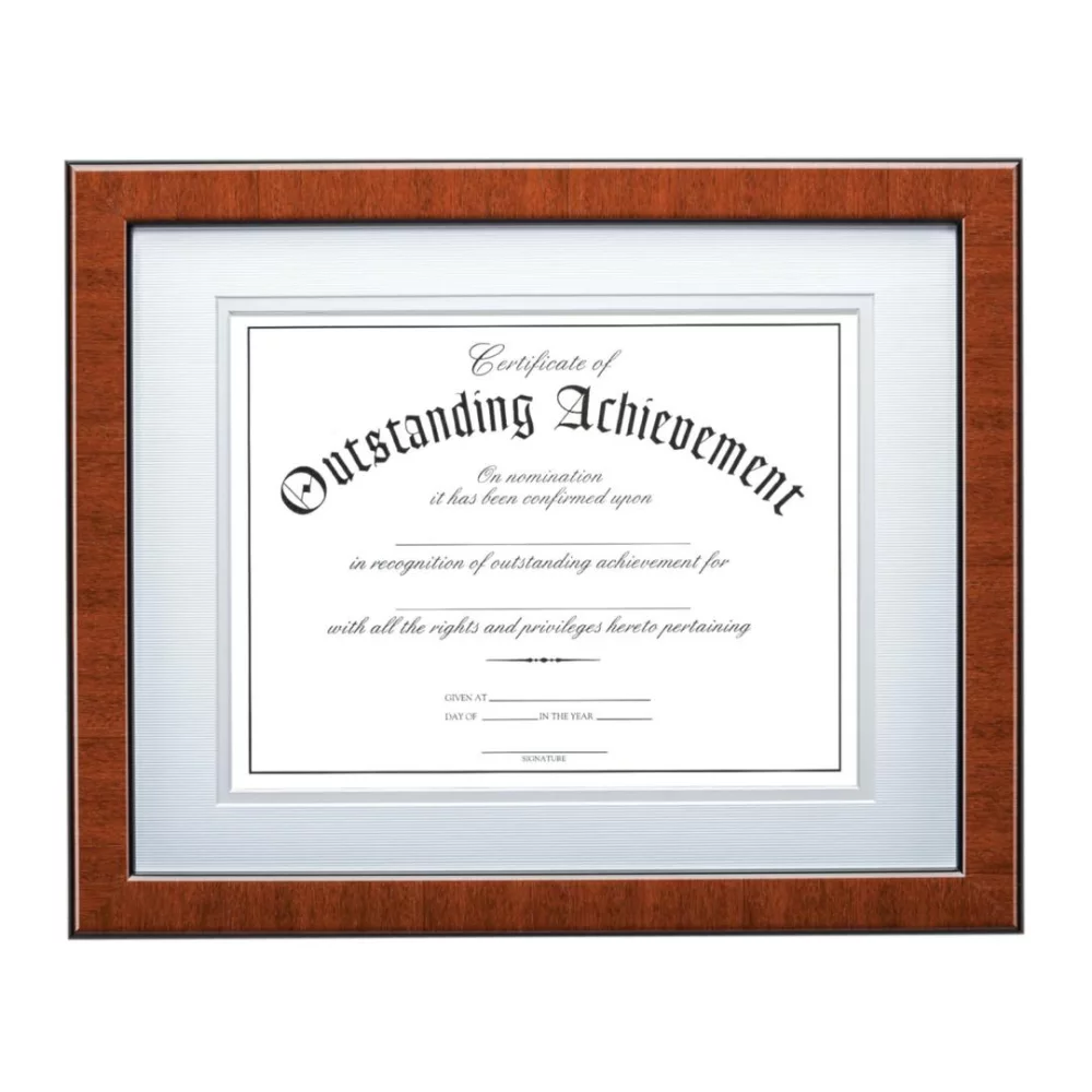 Plano Certificate Frame - Burlwood 8½"x11"