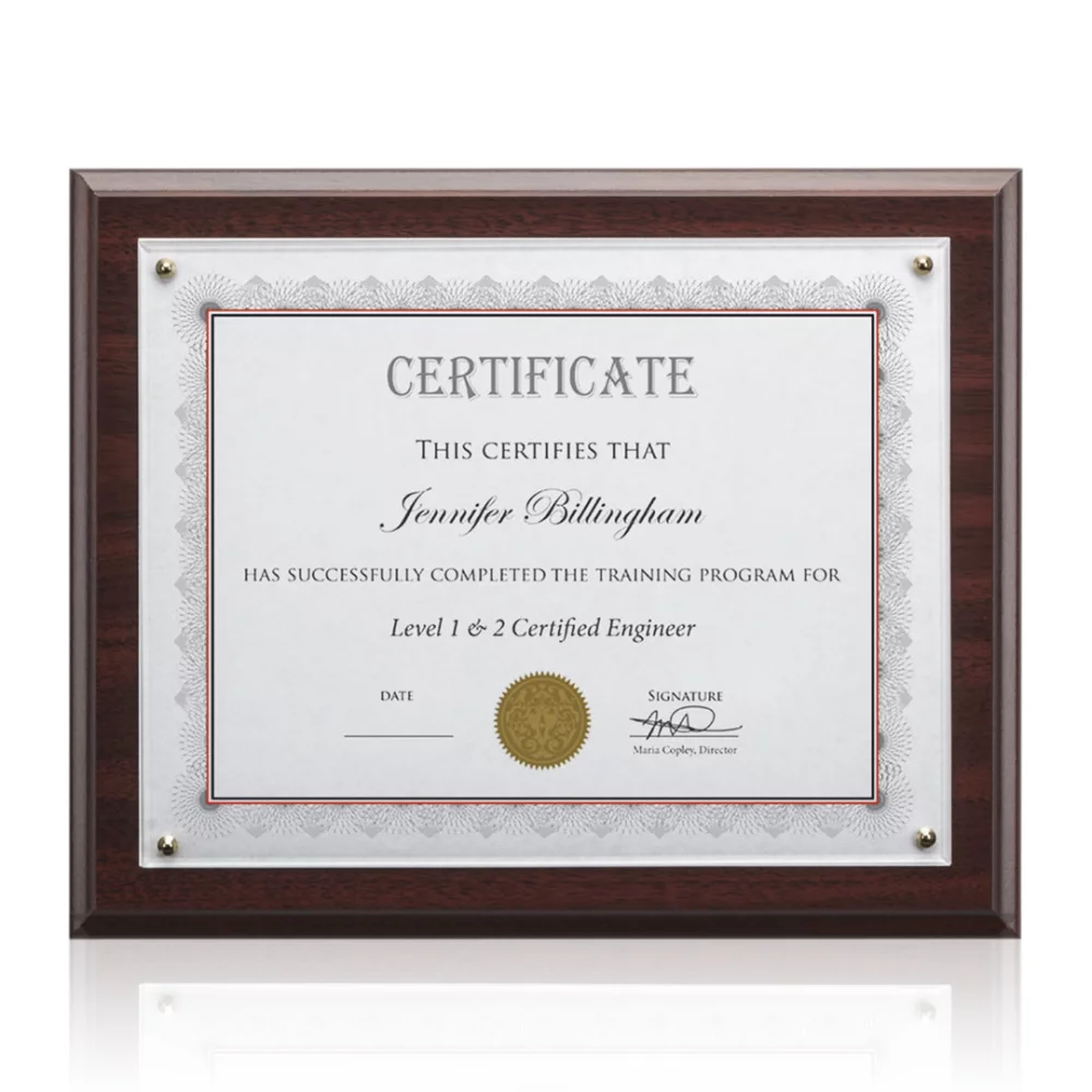 Merit Certificate Holder - Walnut 8½"x11"
