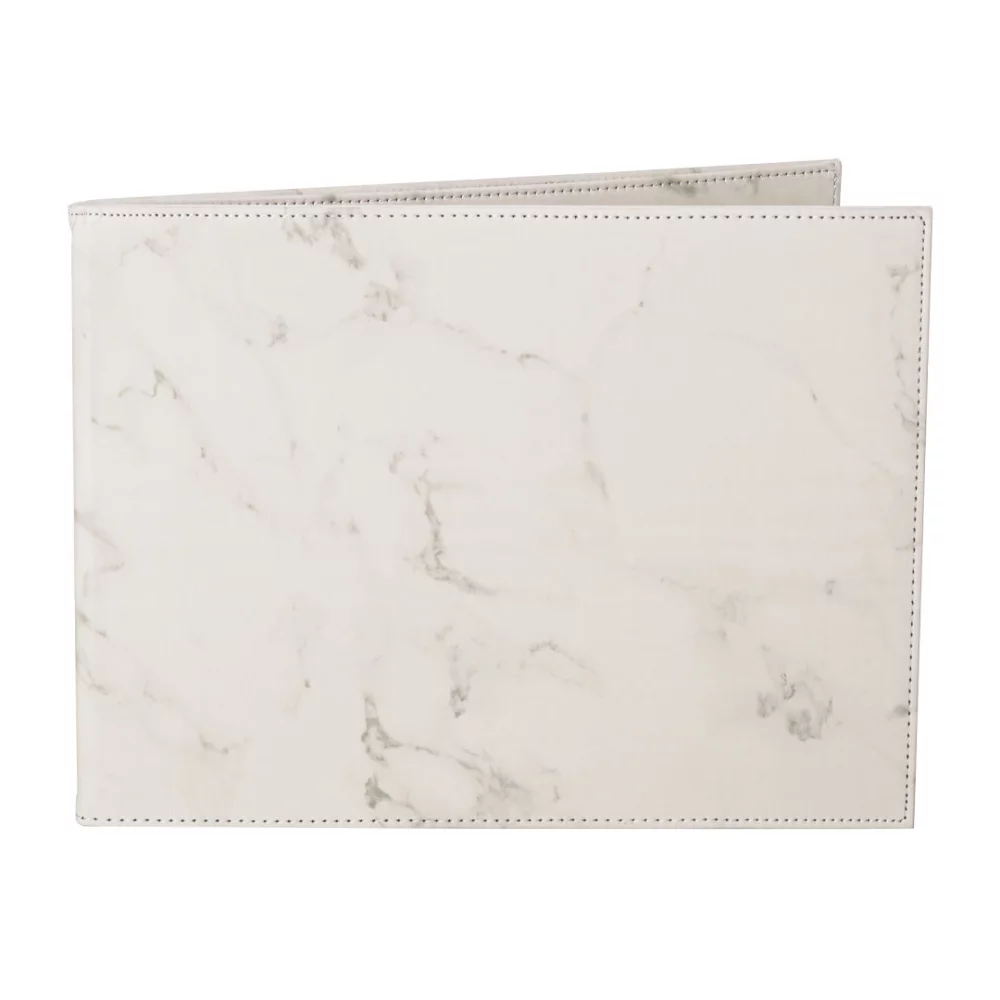 Leatherette Certificate Holder - 8½"x11" White Marble
