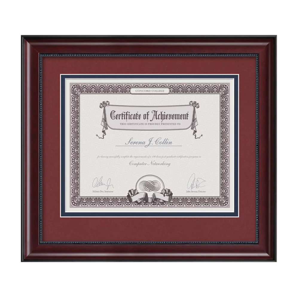 Devonshire Certificate Frame - Mahogany/Crimson 8½"x11"