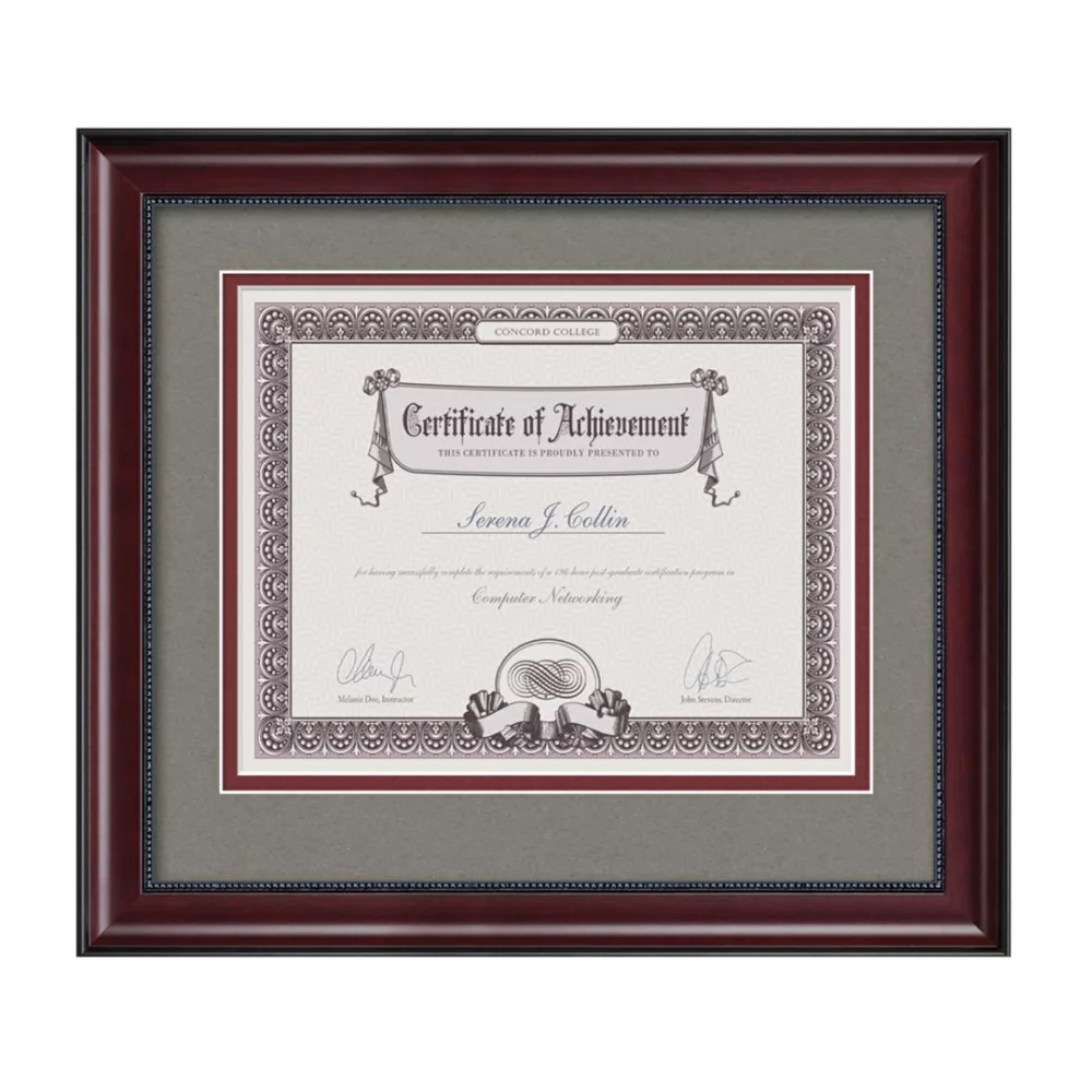 Devonshire Certificate Frame - Mahogany/Dover Grey 8½"x11"