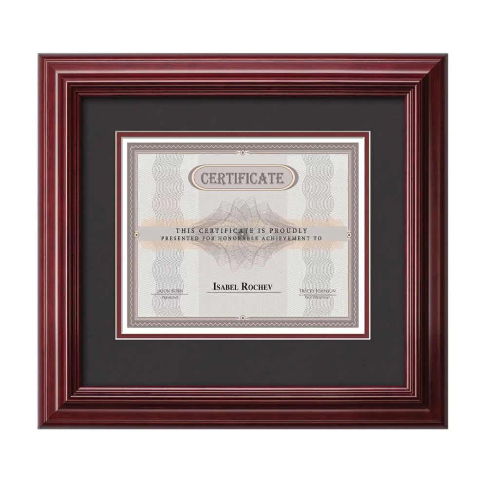 Cadre de certificat Kentridge - Acajou/Onyx 8½"x11"