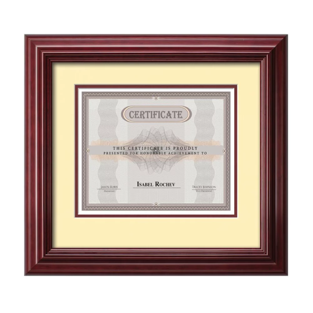 Kentridge Certificate Frame - Mahogany/Cream 8½"x11"