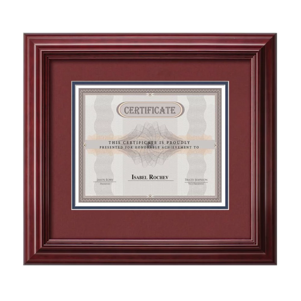 Kentridge Certificate Frame - Mahogany/Crimson 8½"x11"