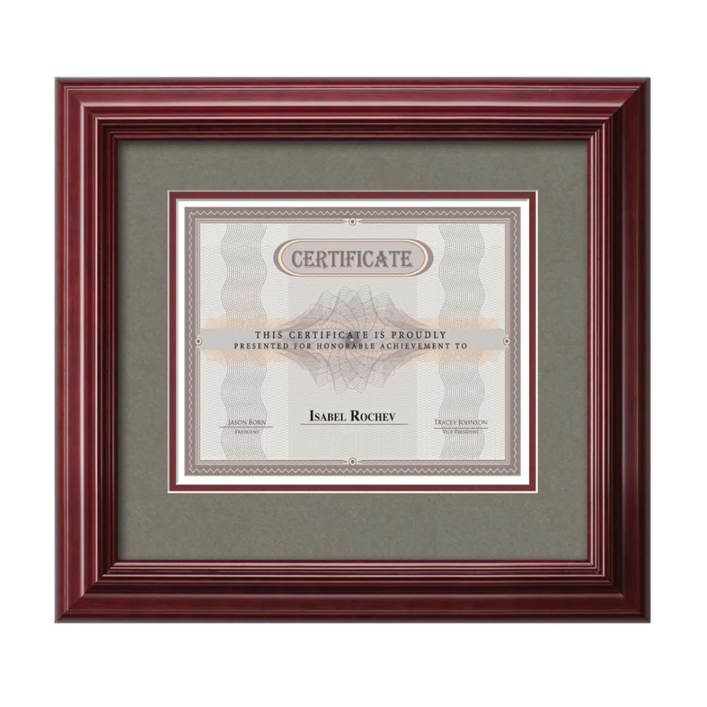 Kentridge Certificate Frame - Mahogany/Dover Grey 8½"x11"