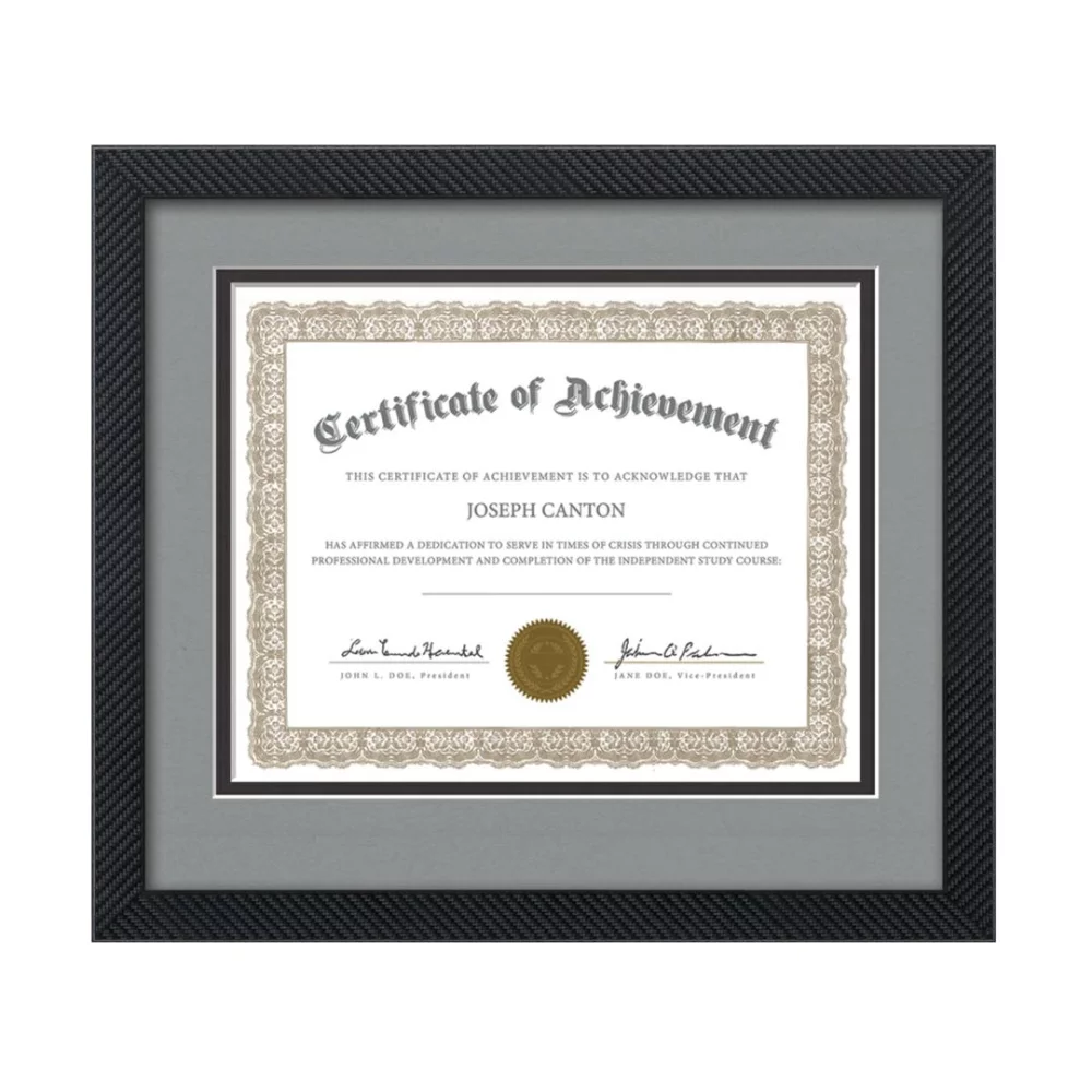 Cadre de certification Sudbury - Fibre de carbone 8½"x11"