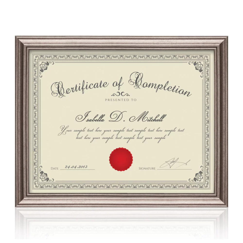 Cadre de certificat Ellison - Gun Metal 11"x14"