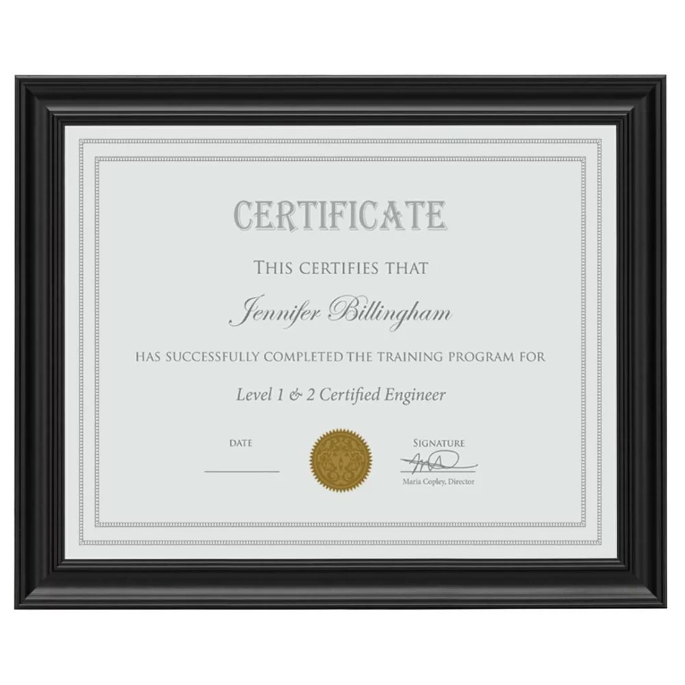 Marylebone Certificate Frame - Black 11"x14"