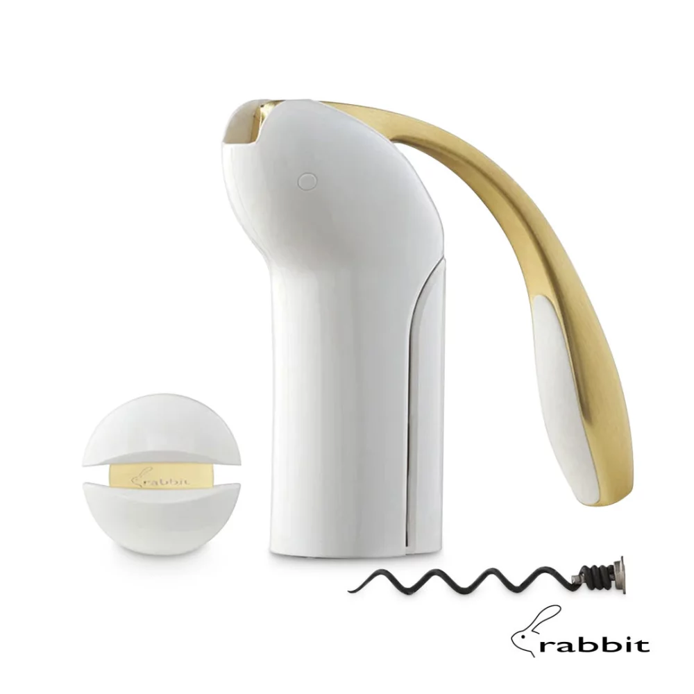 Ensemble de 3 pièces tire-bouchon vertical Lapin® - Blanc