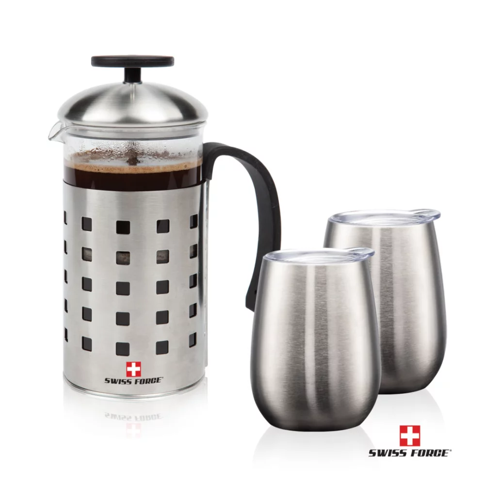 Swiss Force® Coffee Press & 2 Vivaldi Cups - Set of 3